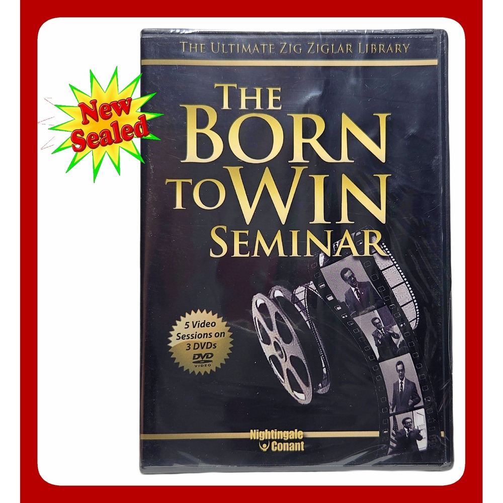 Zig Ziglar Born To Win Seminar Success Library 3 DVD Set Nightingale Conant New